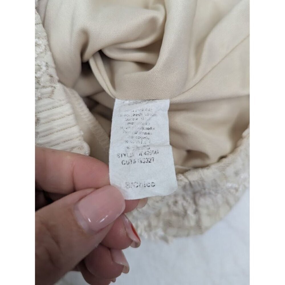 Love Culture women's size small lace cream off white fitted tank mini dress A13 - Picture 5 of 8